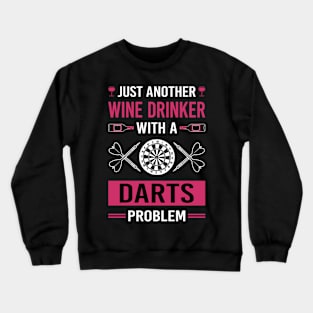 Wine Drinker Darts Crewneck Sweatshirt